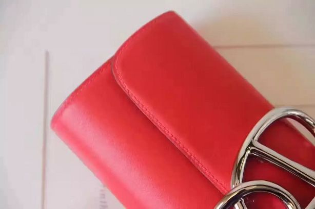 Hermes original calfskin handmade egee clutch E001 red