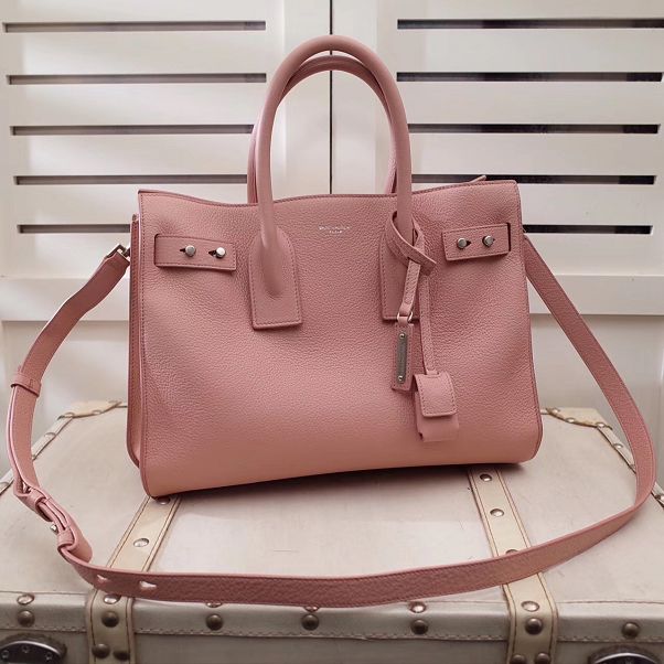 YSL original soft calfskin large sac de jour bag 464960 pink