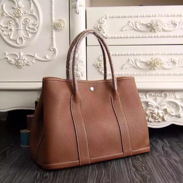 Hermes original calfskin garden party 30 bag G0030 coffee