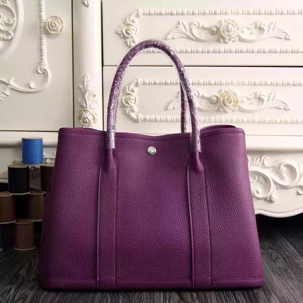 Hermes original calfskin garden party 30 bag G0030 purple