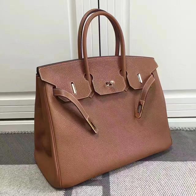 Hermes imported togo leather birkin 35 bag H0035 coffee