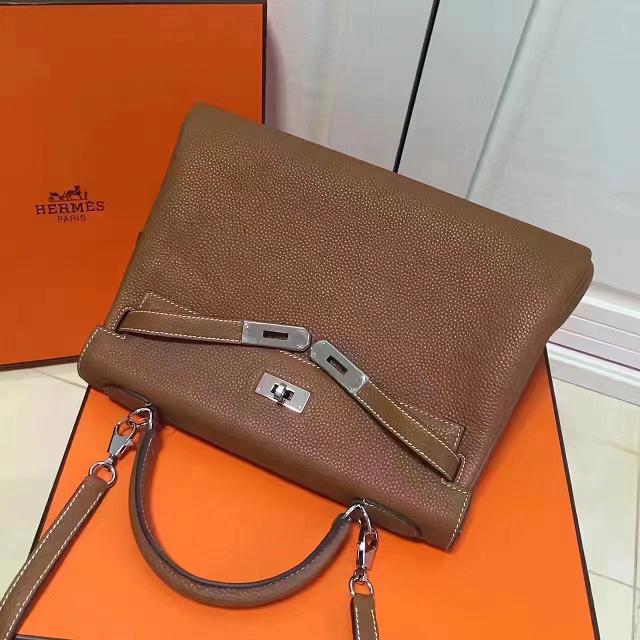 Hermes imported togo leather kelly 28 bag K0028 coffee