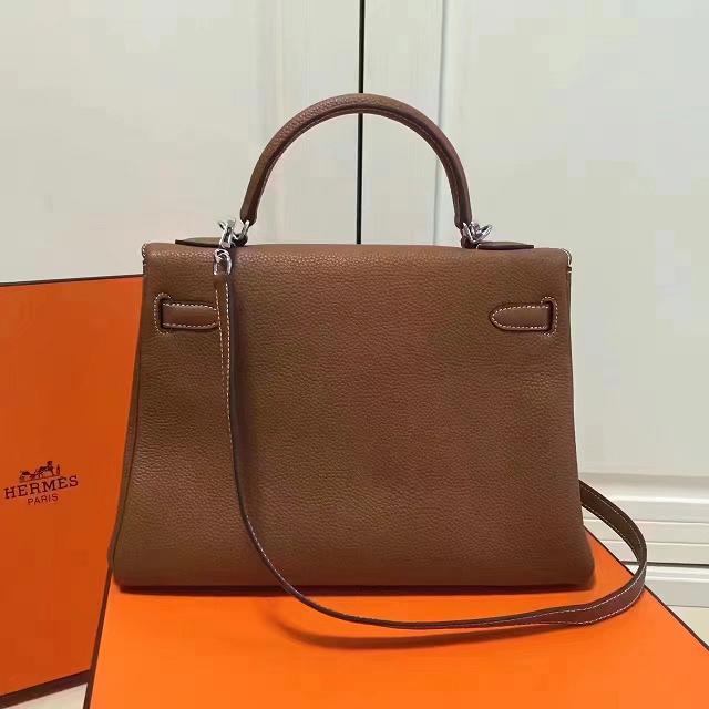 Hermes imported togo leather kelly 32 bag K0032 coffee