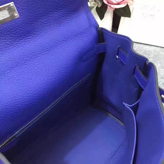 Hermes original togo leather kelly 28 bag K28 electric blue