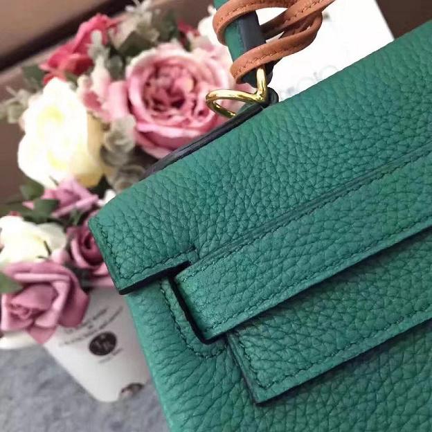 Hermes original togo leather kelly 25 bag K25  green