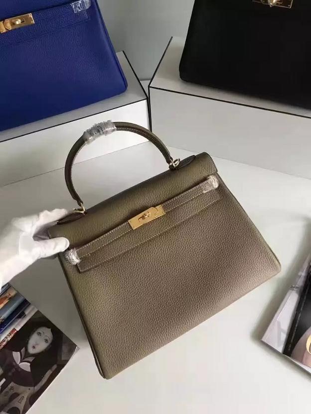 Hermes togo leather kelly 28 bag K028 khaki