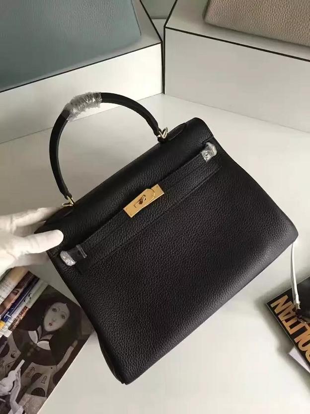 Hermes togo leather kelly 28 bag K028 black