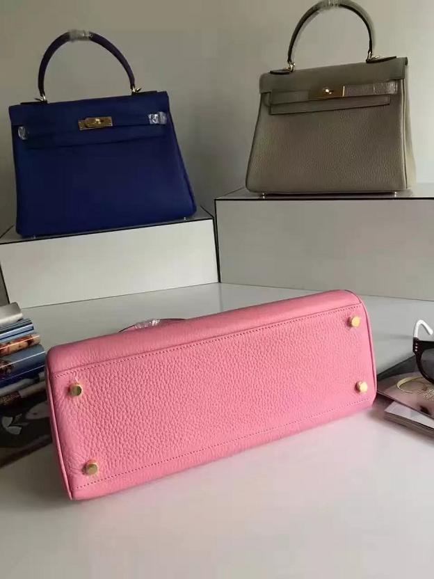 Hermes togo leather kelly 28 bag K028 pink