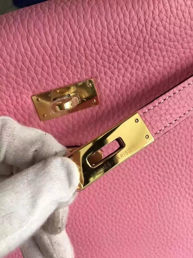 Hermes togo leather kelly 28 bag K028 pink