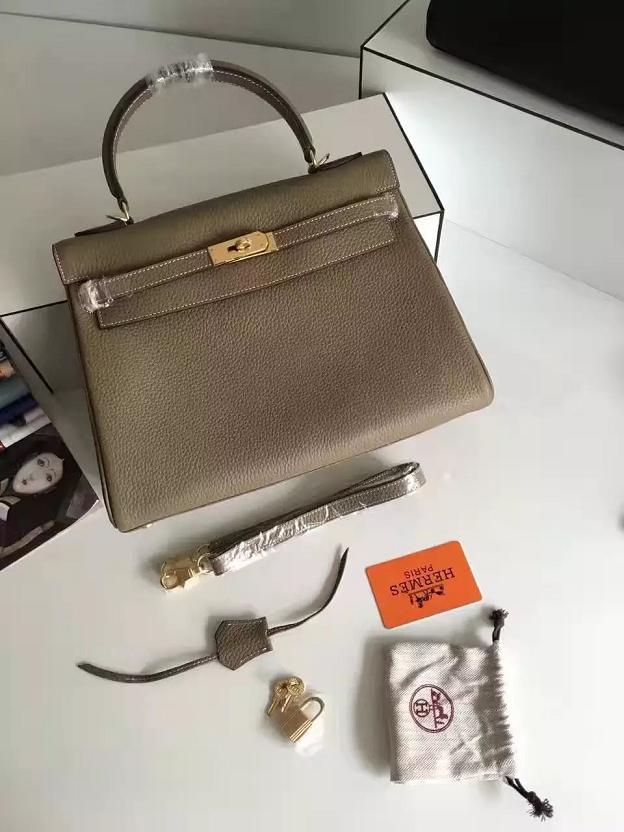 Hermes togo leather kelly 32 bag K032 khaki