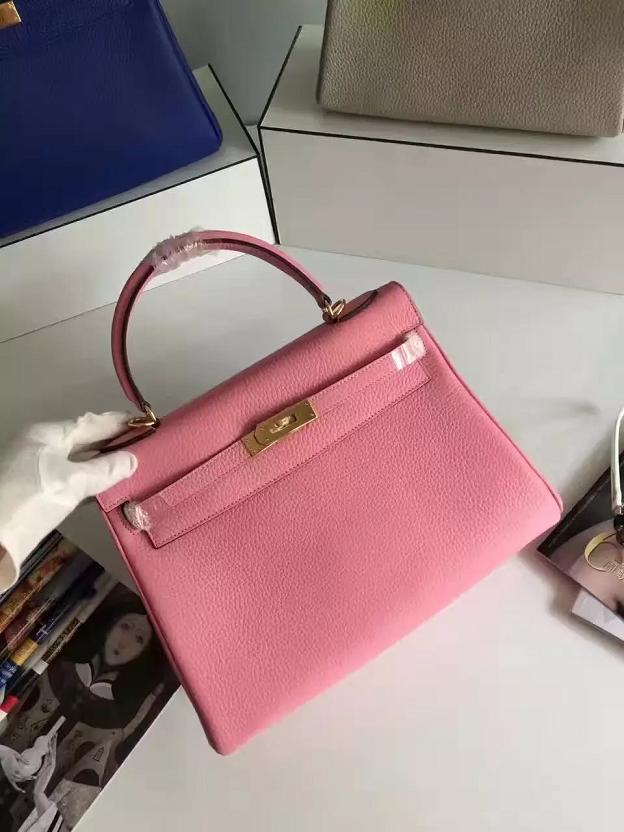 Hermes togo leather kelly 32 bag K032 pink