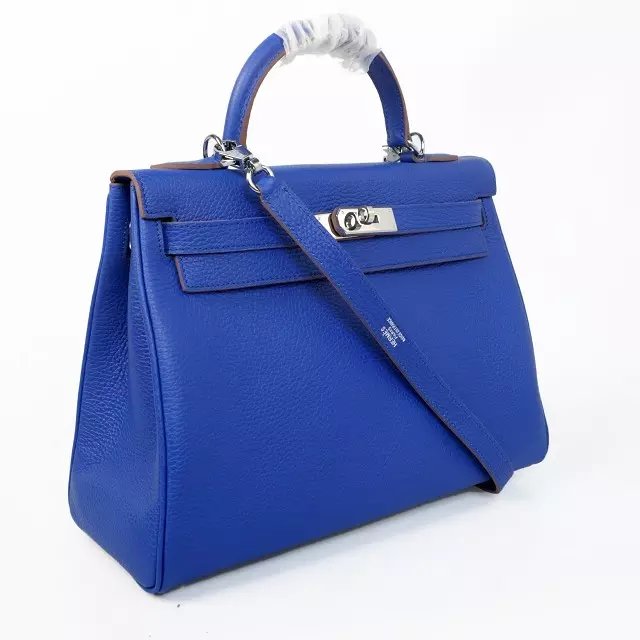 Hermes togo leather kelly 32 bag K032 royal blue