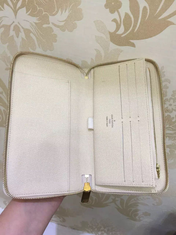 Louis Vuitton top origial damier azur zippy organiser wallet N60012