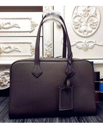 Hermes original clemence leather victoria fourre-tout 35 bag V35 gray