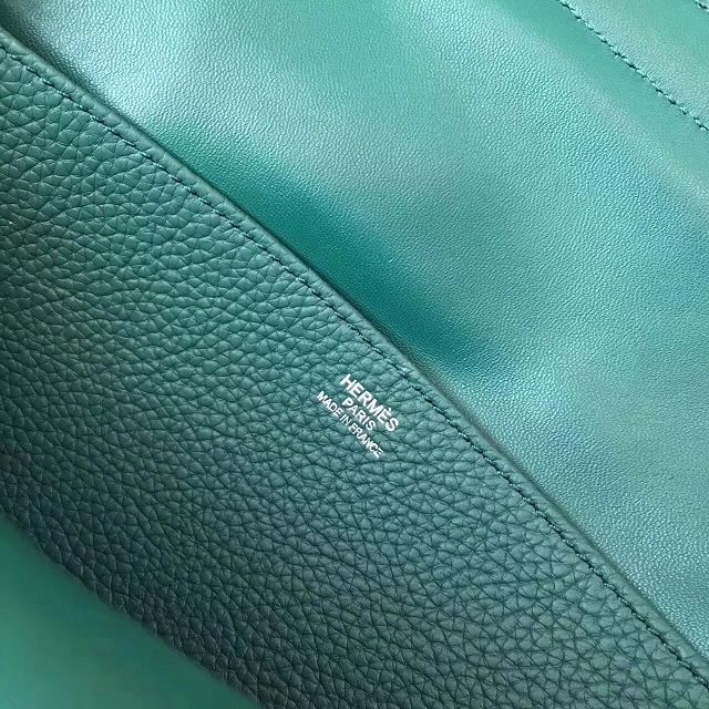 Hermes original togo leather halzan 31 bag H031 vert fonce