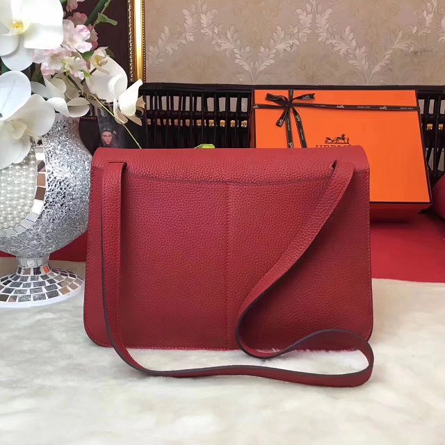 Hermes original togo leather halzan 31 bag H031 red