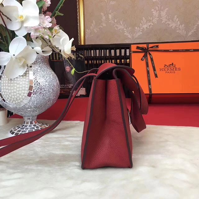 Hermes original togo leather halzan 31 bag H031 red