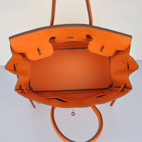 Hermes original epsom leather birkin 25 bag H25 orange