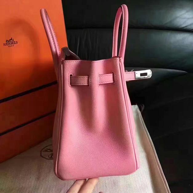 Hermes original epsom leather birkin 25 bag H25 pink