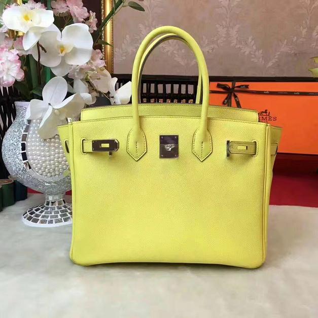 Hermes original epsom leather birkin 30 bag H30 lemon yellow