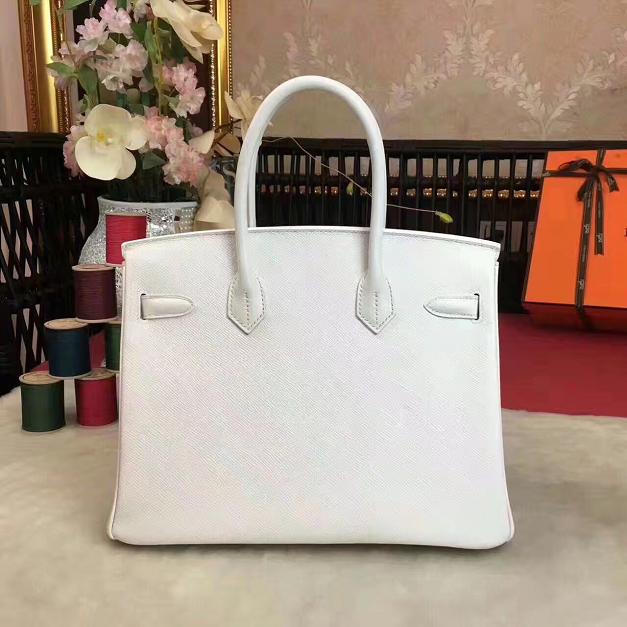 Hermes original epsom leather birkin 30 bag H30 white