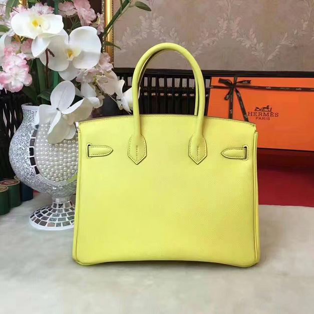 Hermes original epsom leather birkin 35 bag H35-3 lemon yellow