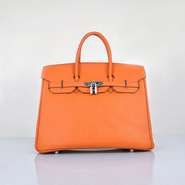 Hermes original epsom leather birkin 35 bag H35-3 orange