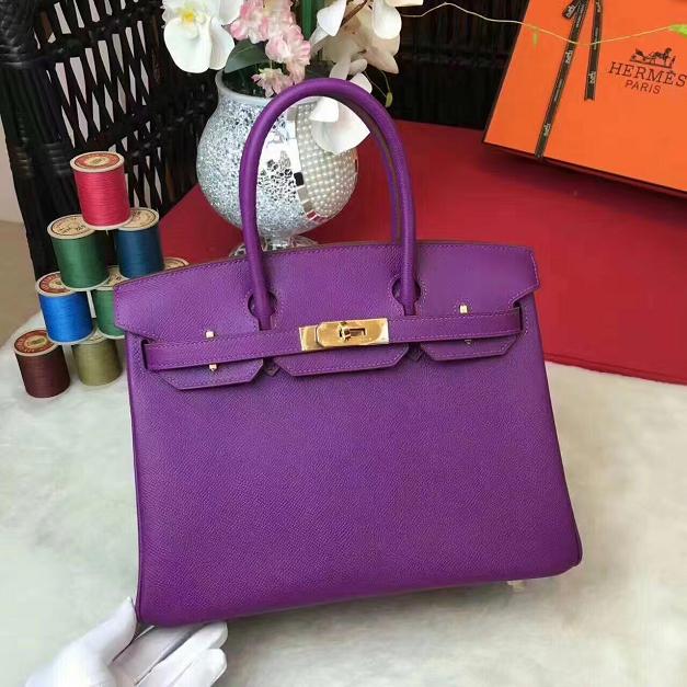 Hermes original epsom leather birkin 35 bag H35-3 anemone