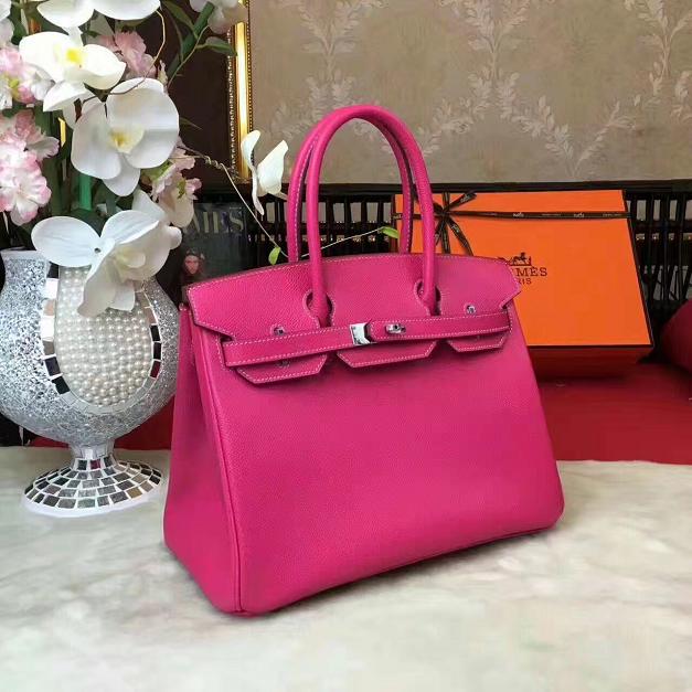 Hermes original epsom leather birkin 35 bag H35-3 rose red