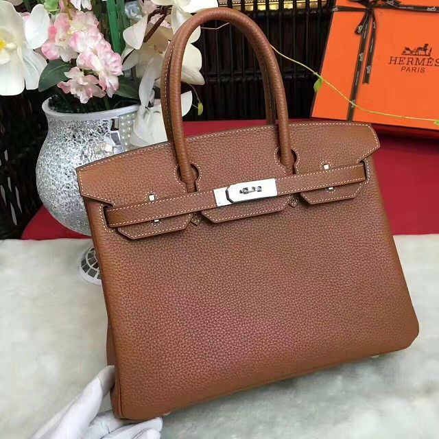 Hermes original togo leather birkin 35 bag H35-1 coffee