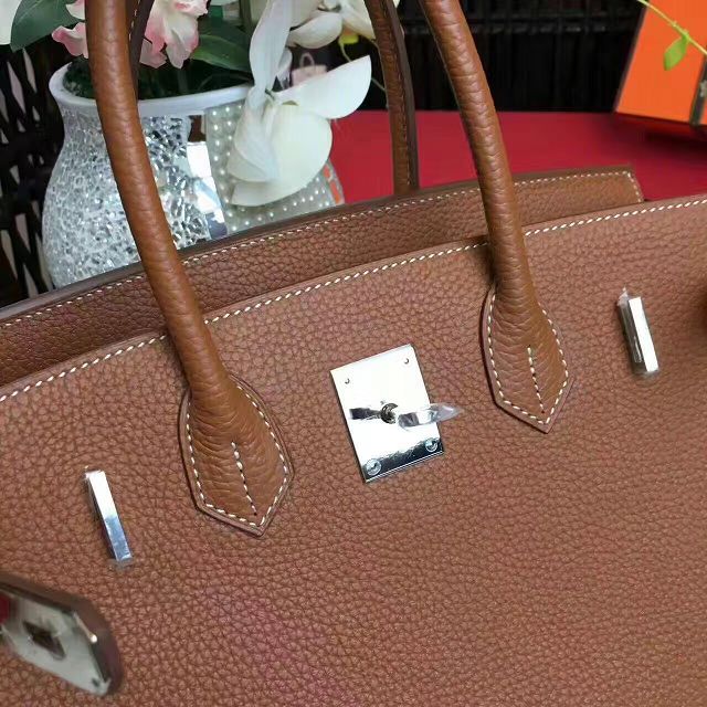 Hermes original togo leather birkin 35 bag H35-1 coffee