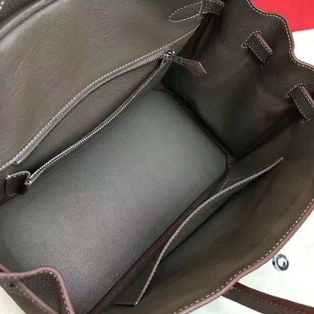 Hermes original togo leather birkin 35 bag H35-1 gray