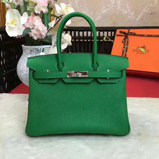 Hermes original togo leather birkin 35 bag H35-1 green