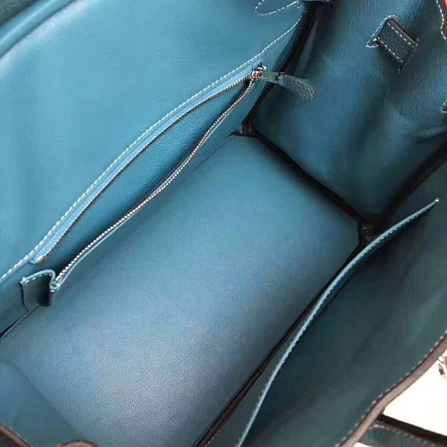 Hermes original togo leather birkin 35 bag H35-1 ocean blue