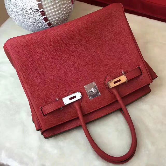 Hermes original togo leather birkin 35 bag H35-1 wine