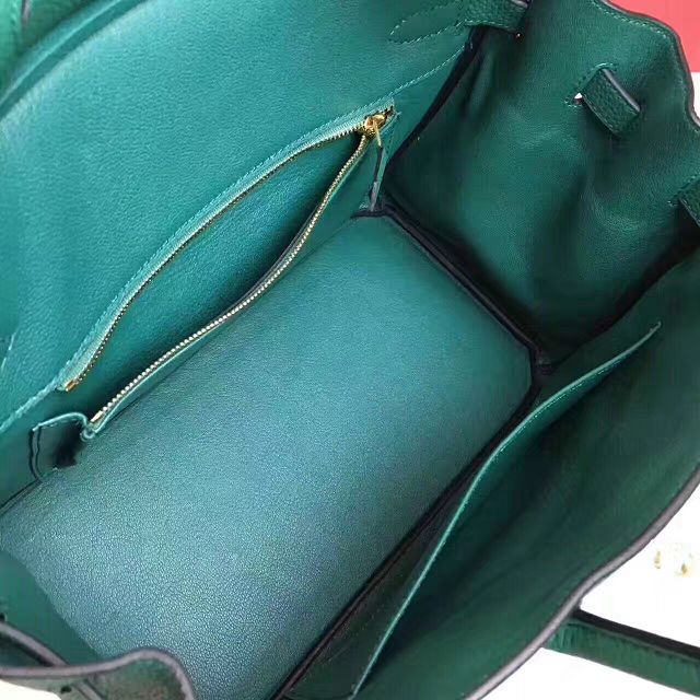 Hermes original togo leather birkin 25 bag H25-1 vert fonce