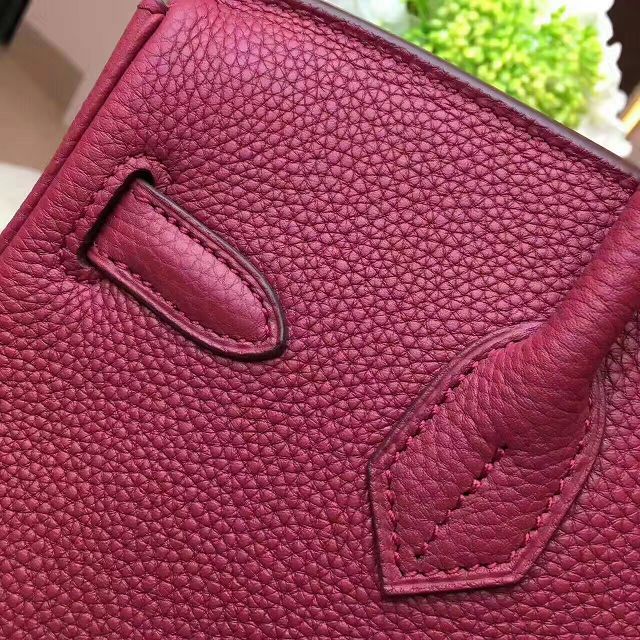 Hermes original togo leather birkin 30 bag H30-1 burgundy