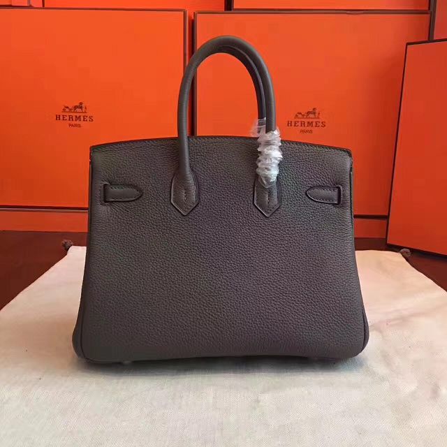 Hermes original togo leather birkin 30 bag H30-1 dark gray