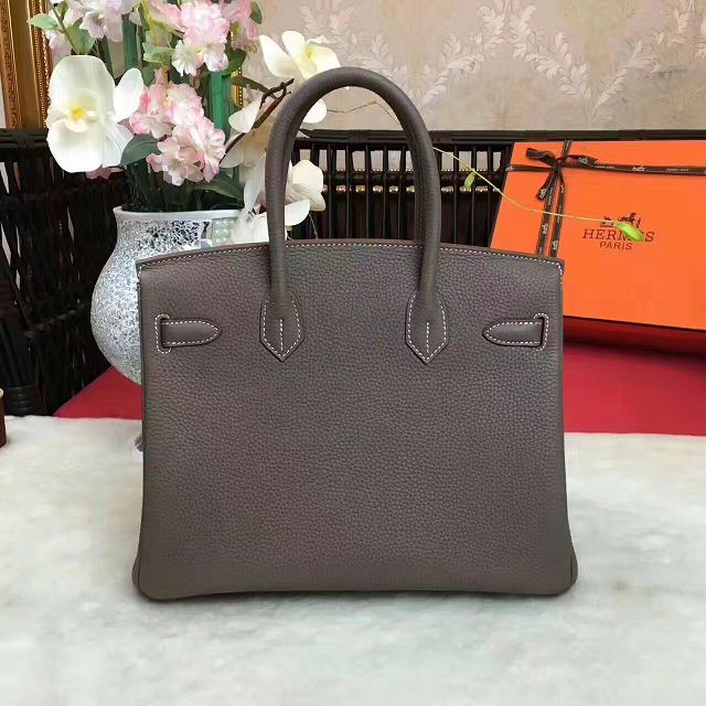 Hermes original togo leather birkin 30 bag H30-1 gray