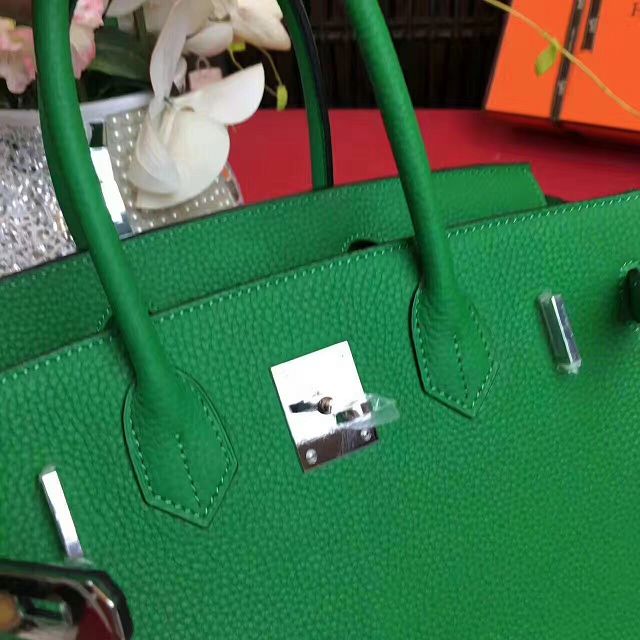 Hermes original togo leather birkin 30 bag H30-1 green