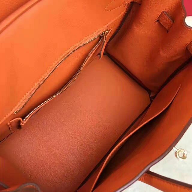Hermes original togo leather birkin 30 bag H30-1 orange