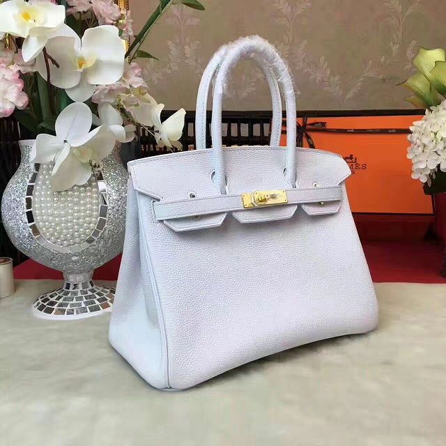 Hermes original togo leather birkin 30 bag H30-1 white