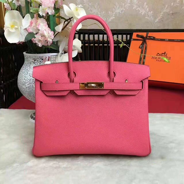 Hermes original togo leather birkin 35 bag H35-1 rose lipstick