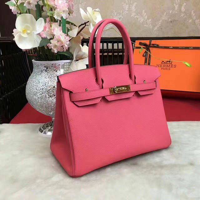 Hermes original togo leather birkin 35 bag H35-1 rose lipstick