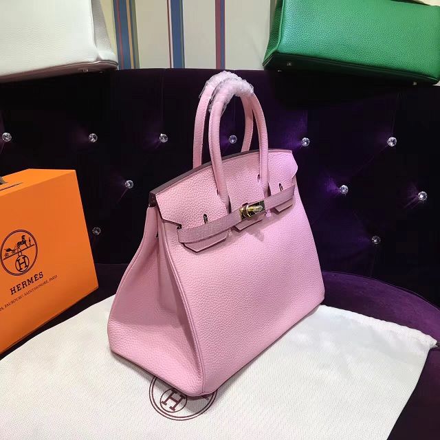 Hermes top togo leather birkin 35 bag H35-2 pink