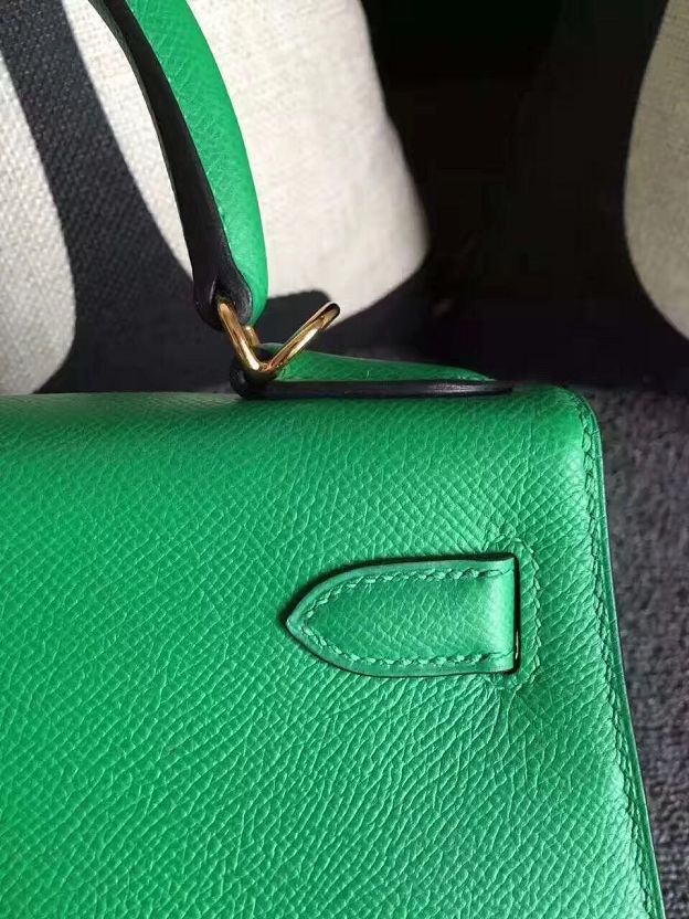 Hermes original epsom leather kelly 28 bag K28-1 green