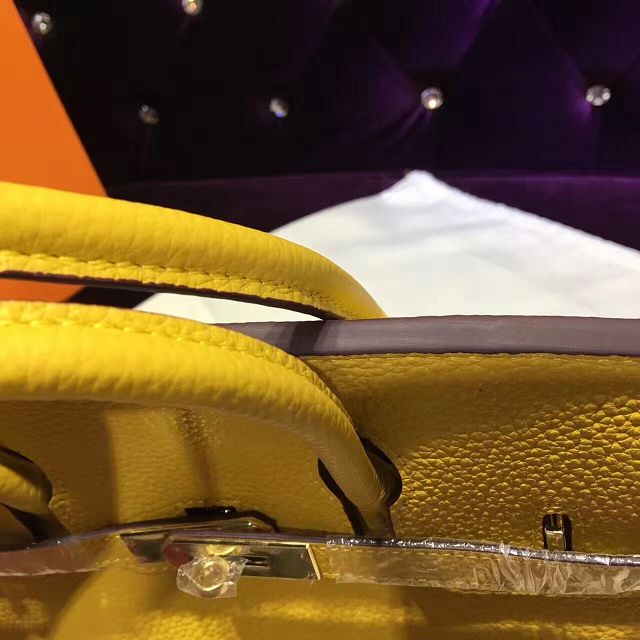 Hermes top togo leather birkin 25 bag H25-2 yellow