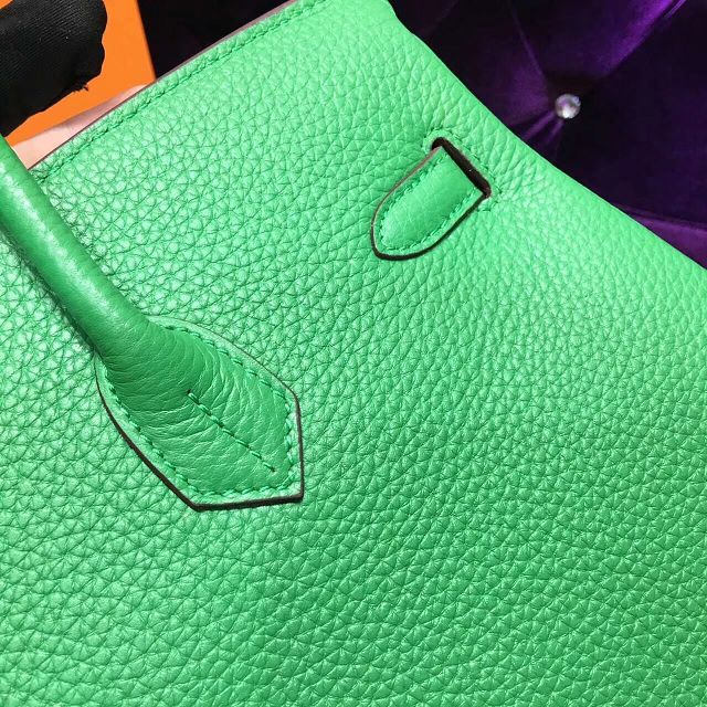 Hermes top togo leather birkin 30 bag H30-2 green