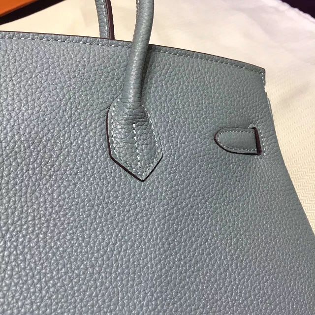 Hermes top togo leather birkin 30 bag H30-2 light blue