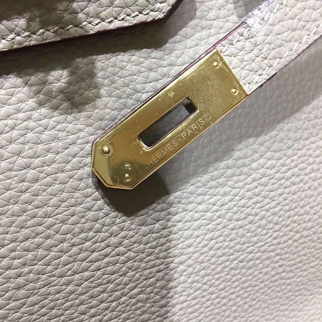 Hermes top togo leather birkin 30 bag H30-2 light gray